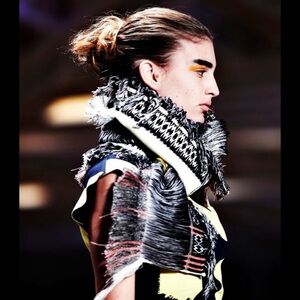 CÉLINE FRINGED FIL COUPÉ SCARF PHOEBE PHILO